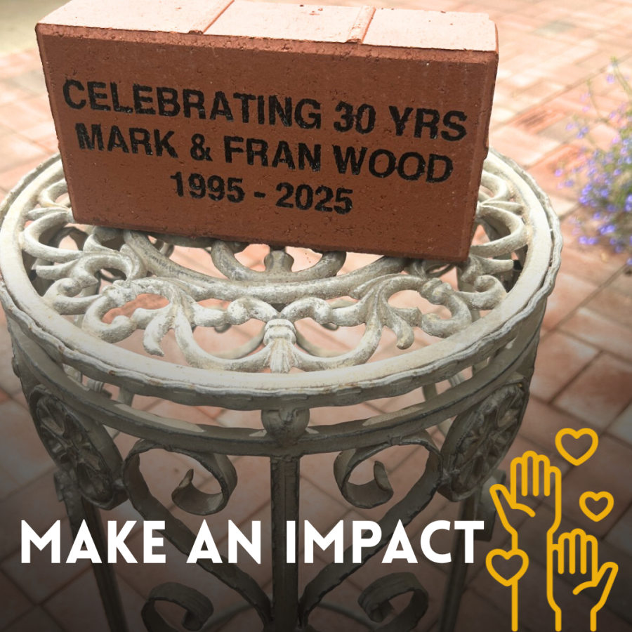 Photo of a Commemorative Brick with the words "Make an Impact".