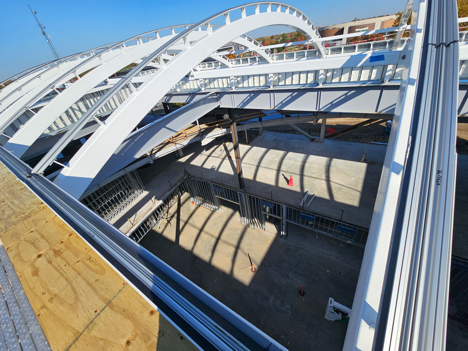 metal framing work for domed ceiling