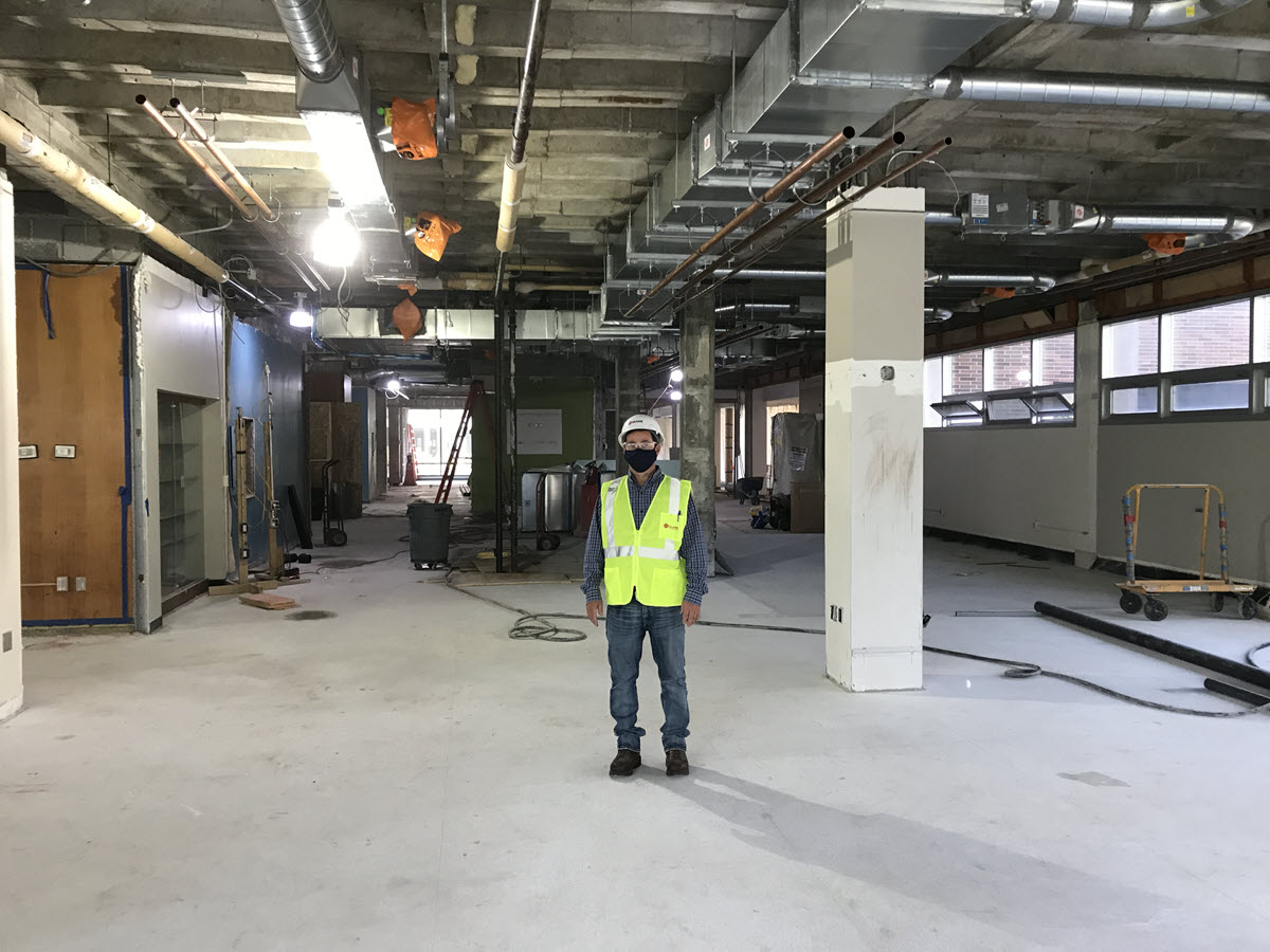 Area which was student lounge area which will be developed into additional office space