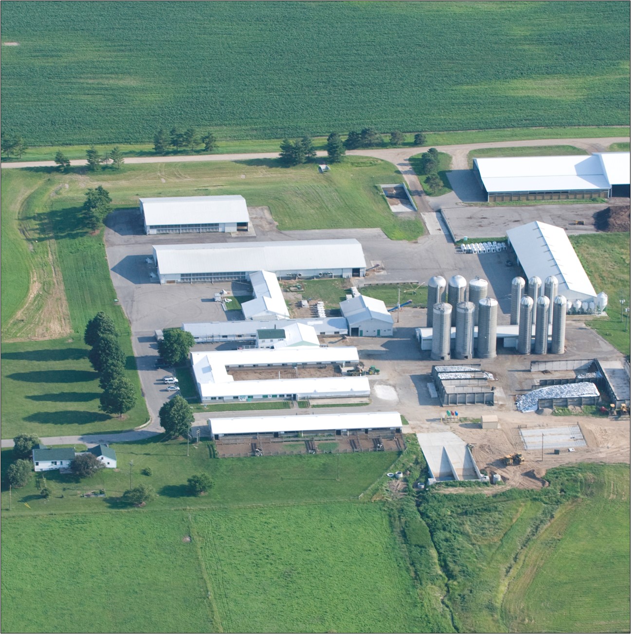 Aerial photo of the Dairy Facility