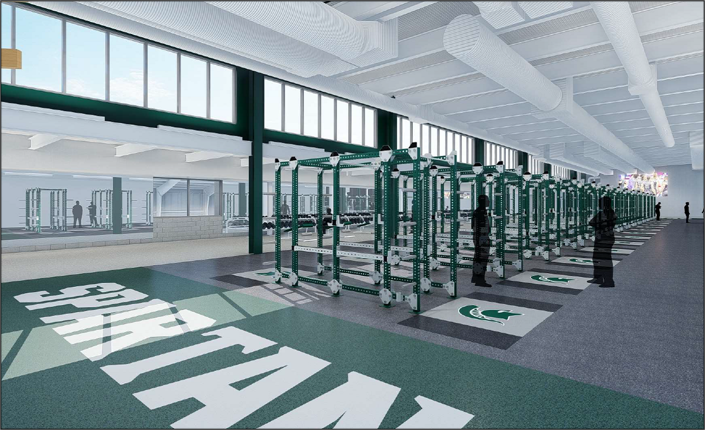 Weight room rendering