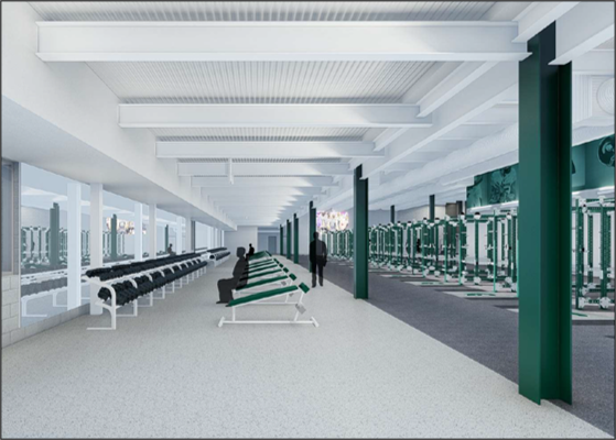 Weight room rendering