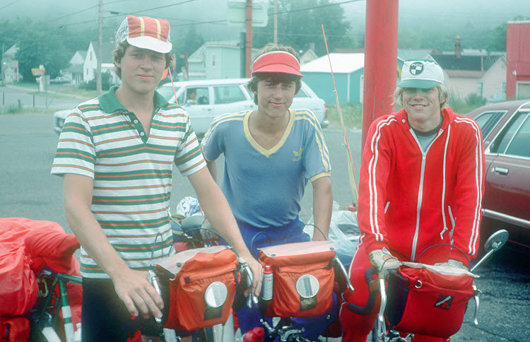 Tim Potter (center) age 15 touring the UP and Wisconsin with brother Jeff (left) and friend Craig Wilkinson (right)  