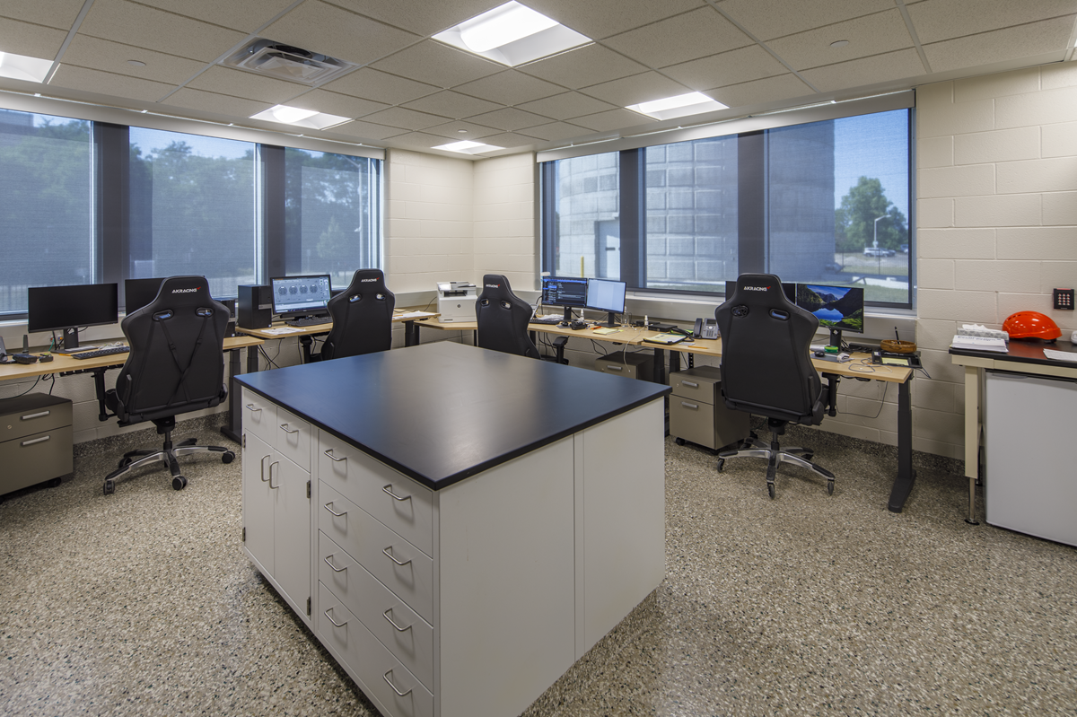 Interior shot of Water Treatment Plant Control Room