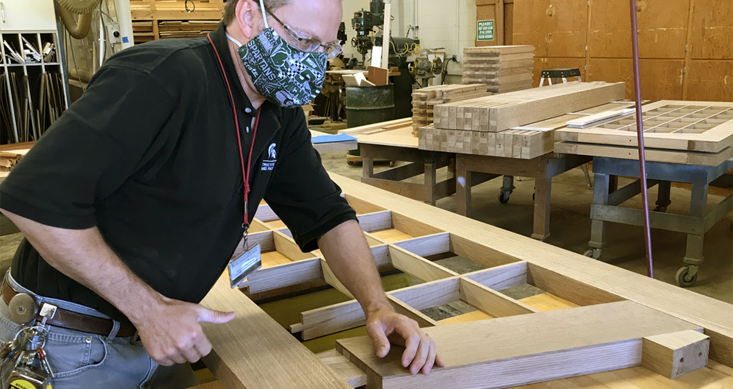 Steve Rondeau connecting pieces for wooden doors