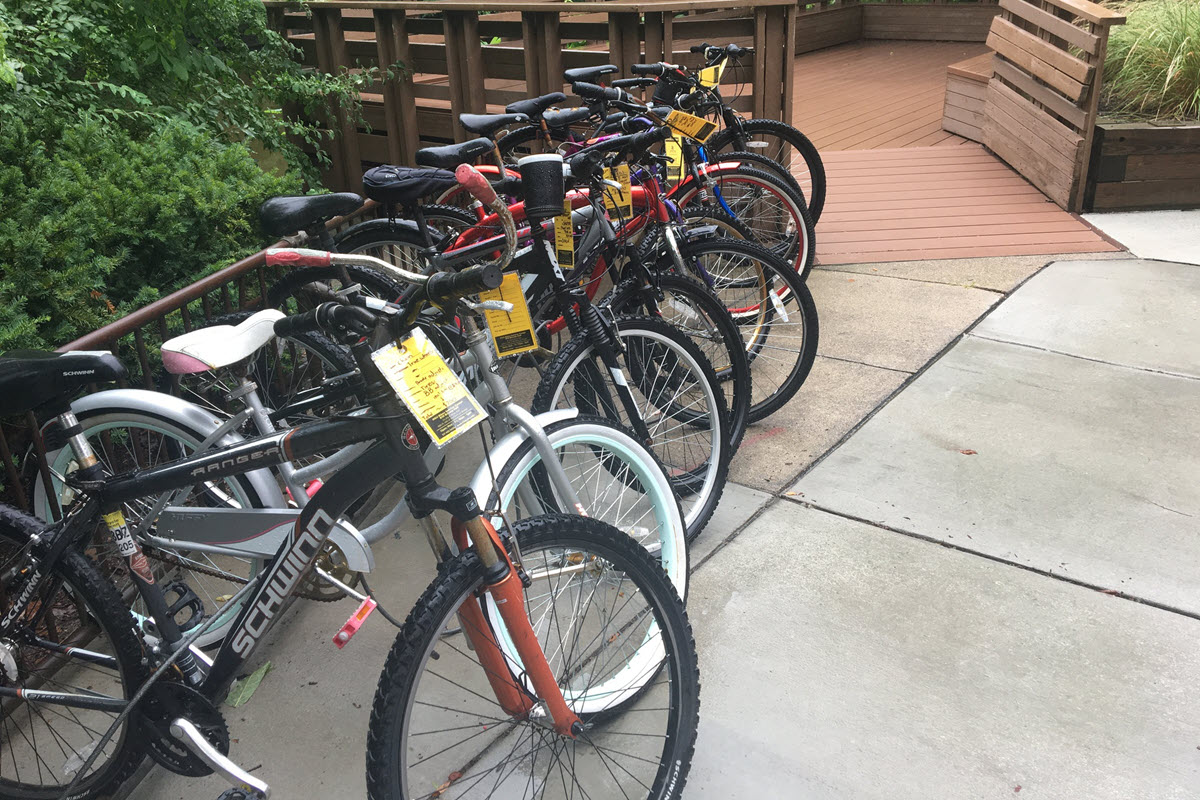 Photo of used bikes for sale at the MSU Bikes Service Center