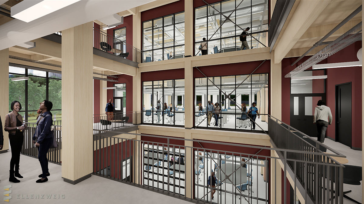 Artist rendering of STEM facility interior post construction