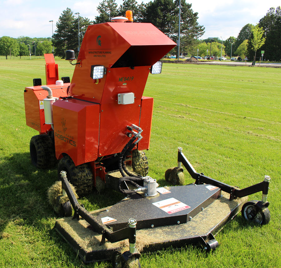 Mowbot autonomous mower in action at Vet Med Field