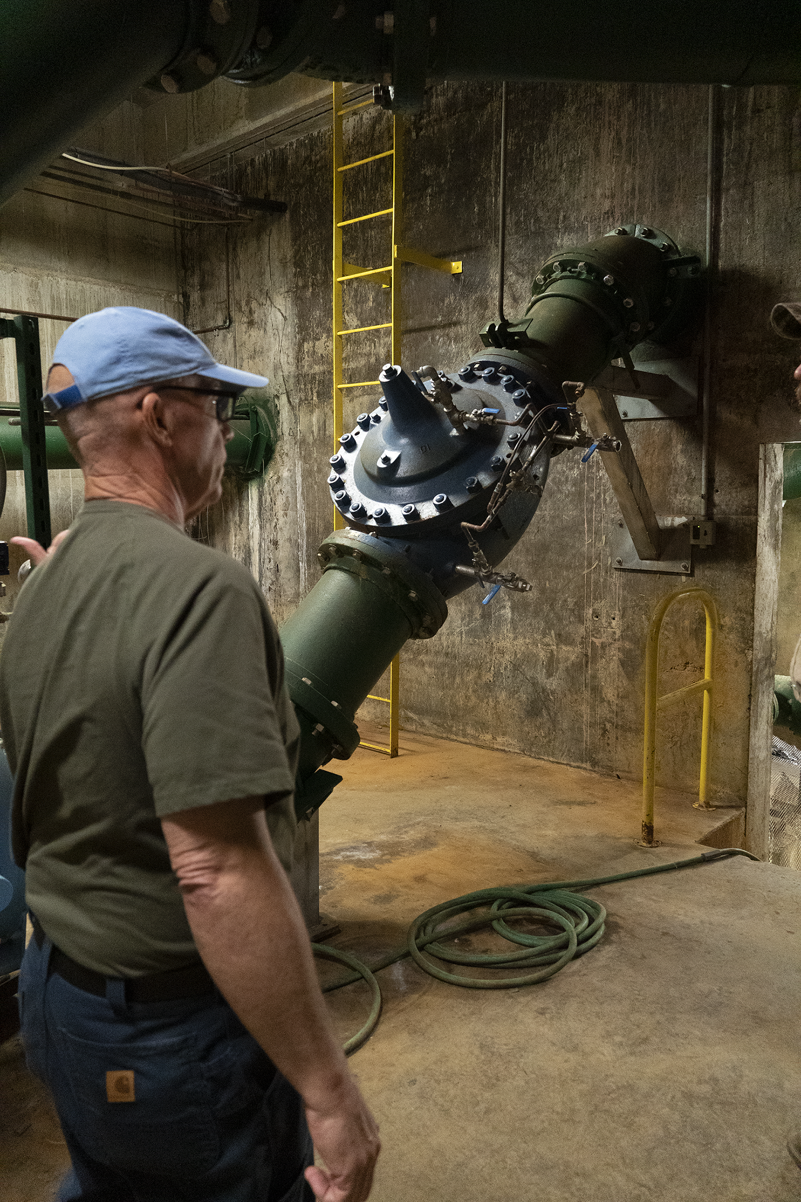 Water works operator Joe Wilson talks about a water pressure balancing valve