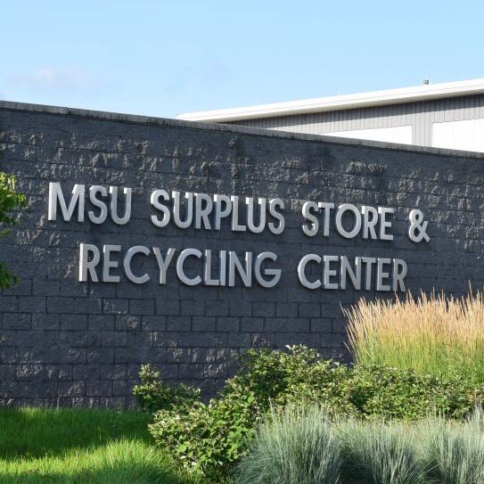 Photo of exterior of the MSU Surplus Store and Recycling Center
