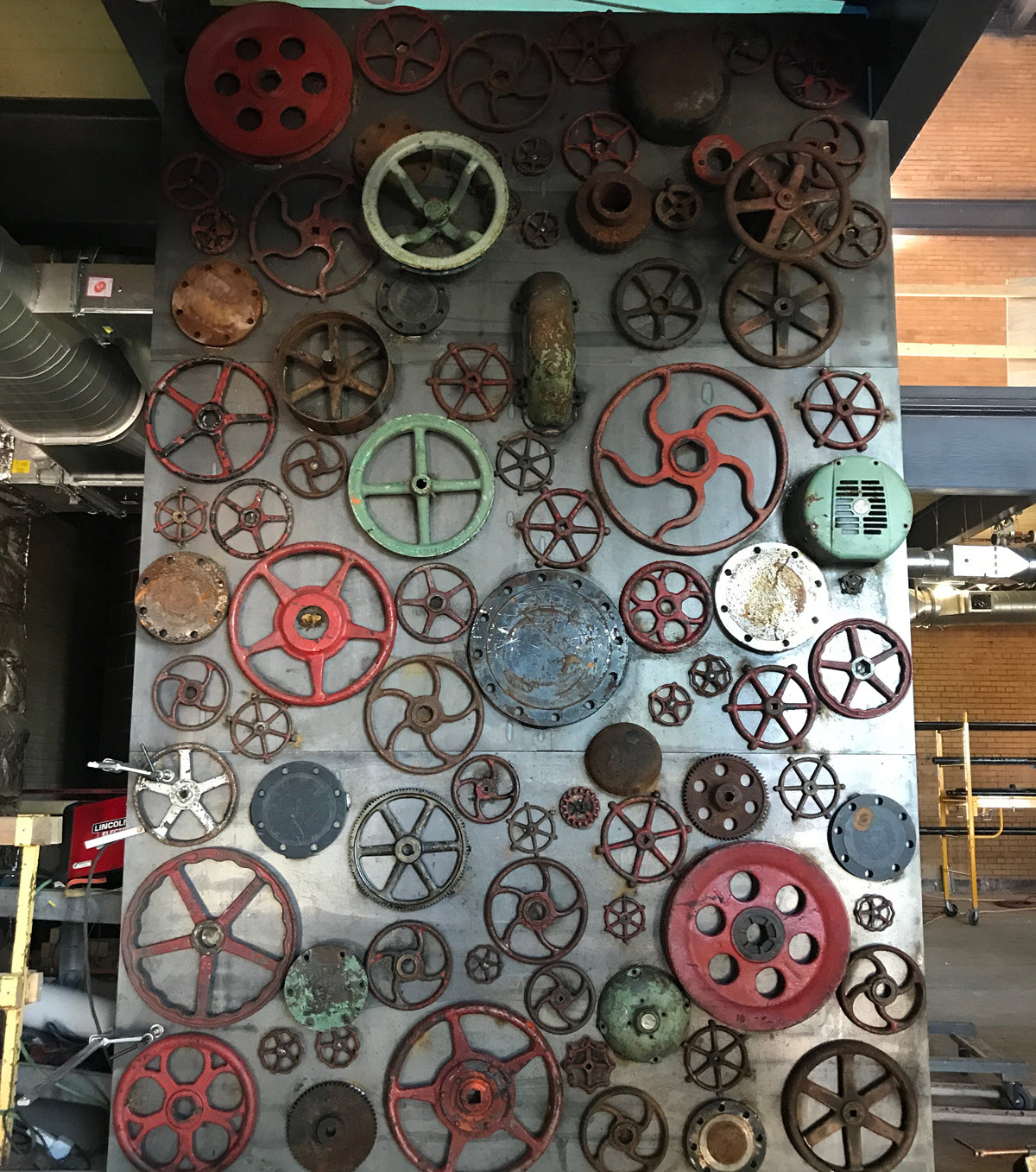 Photo of completed STEM art piece installed in the facility
