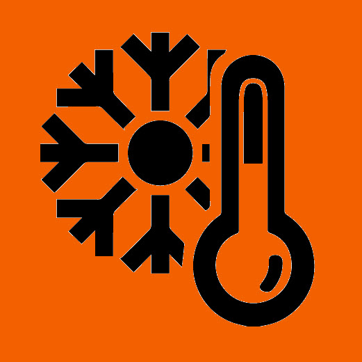 Icon of thermometer and snowflake