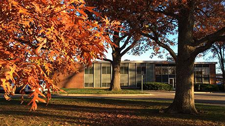 IPF building in the fall