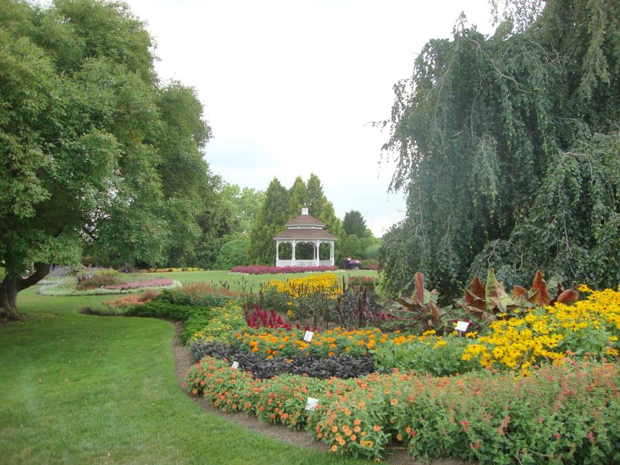 Overall view of Demonstration Gardens and gazebo.