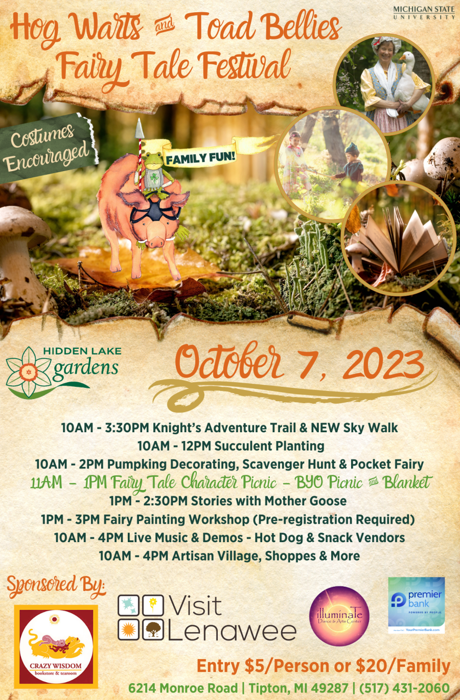 Hog Warts & Toad Bellies festival poster.