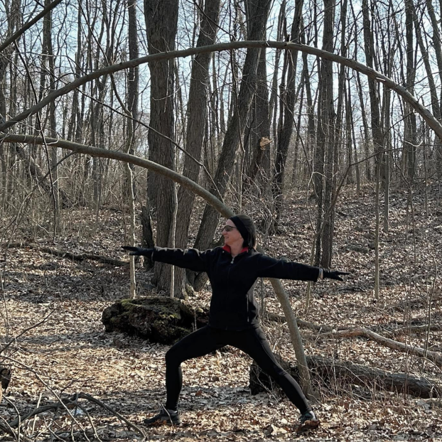 Yoga in late fall.