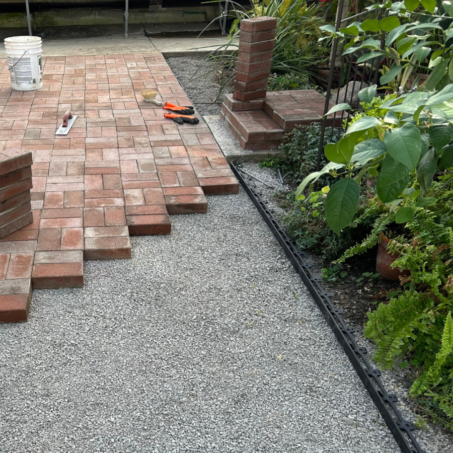 Brick project in progress.
