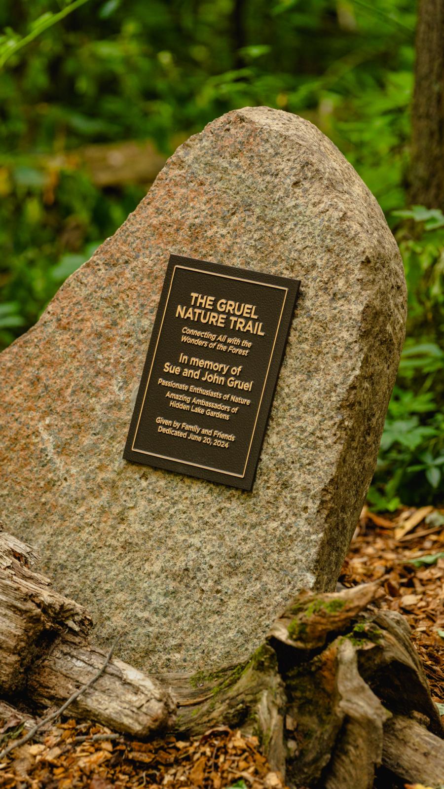 The rock marking the start of the Gruel Trail.