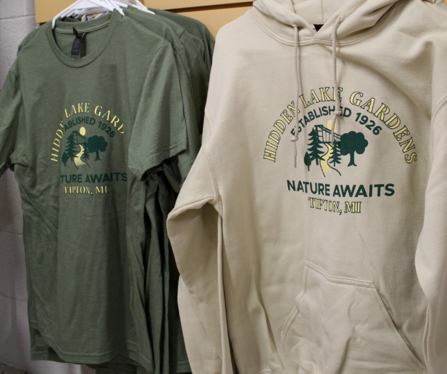 Hidden Lake Gardens sweatshirts and tees.