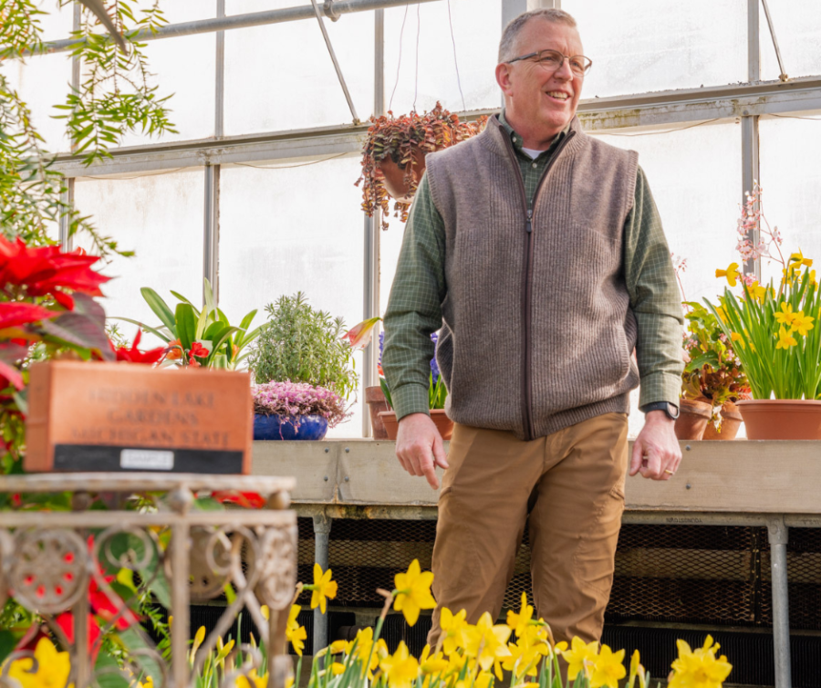 Managing Director, Paul Pfeifer, at the 2025 Spring Flower Show.