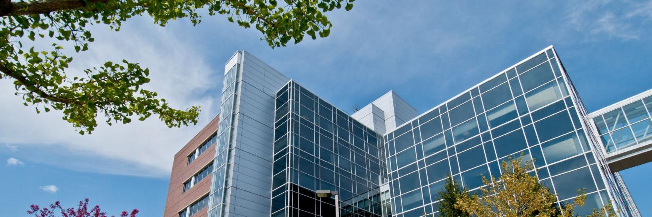 Exterior of the MSU Physical and Biomedical Sciences building.