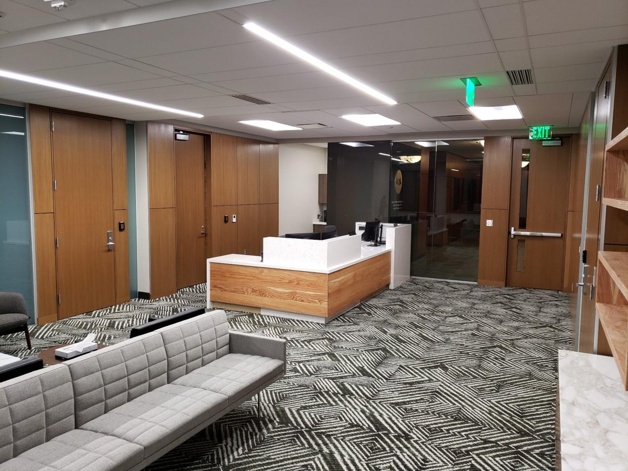 Fourth floor reception desk