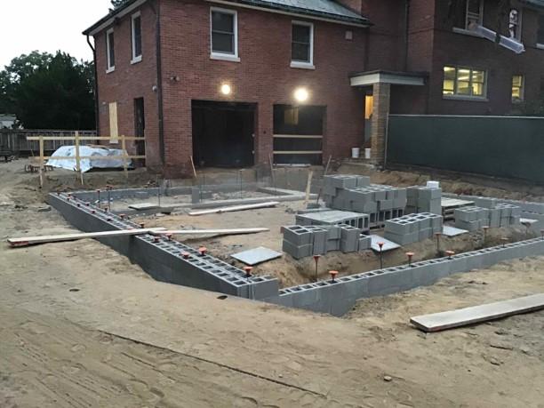 New Garage foundation installation in progress