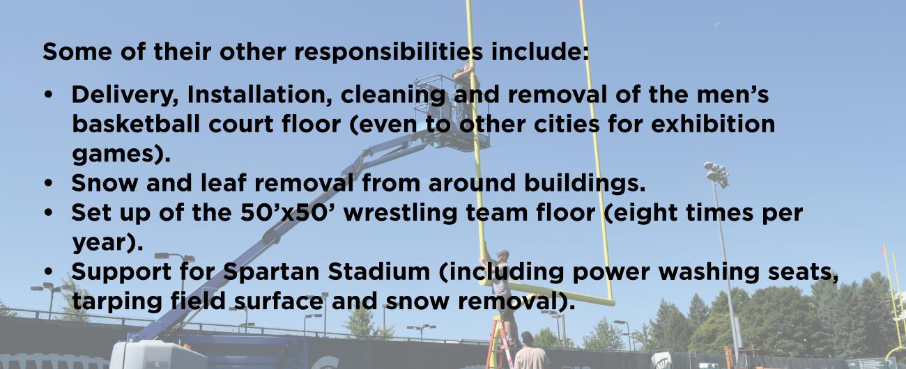 list of other set up crew responsibilities