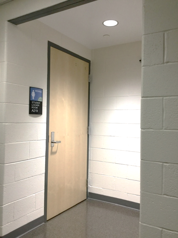 Secondary locker room entrance