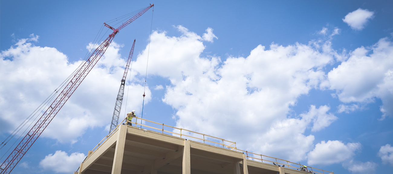 Image of the cutting-edge mass timber structure that will support the building.