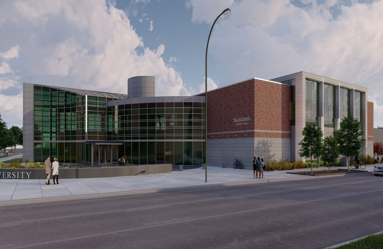Artist rendering of completed exterior - view from northwest