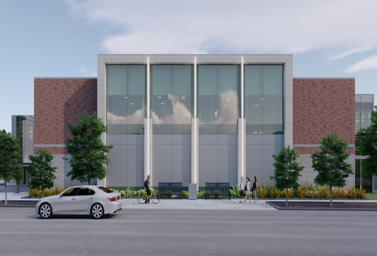 Artist rendering of completed exterior - view from west