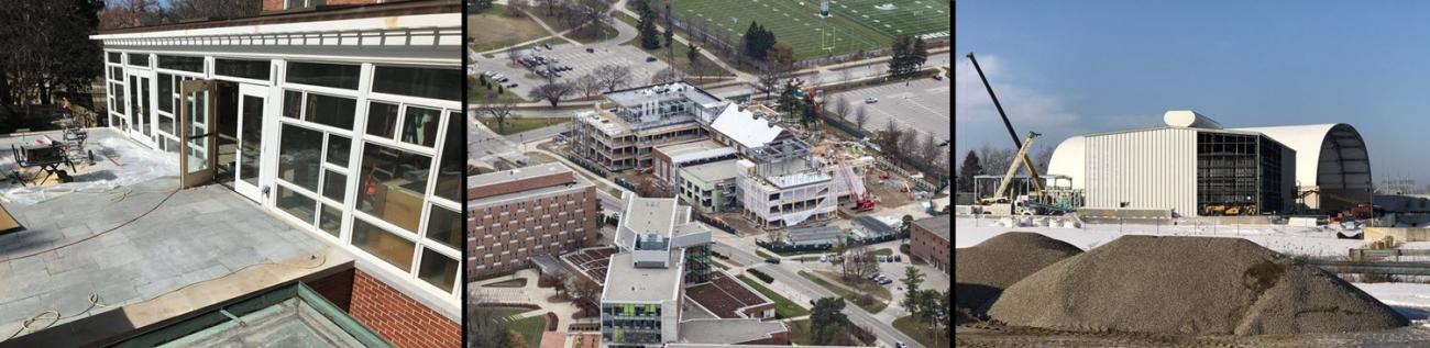 collage of cowles house, stem and rice projects