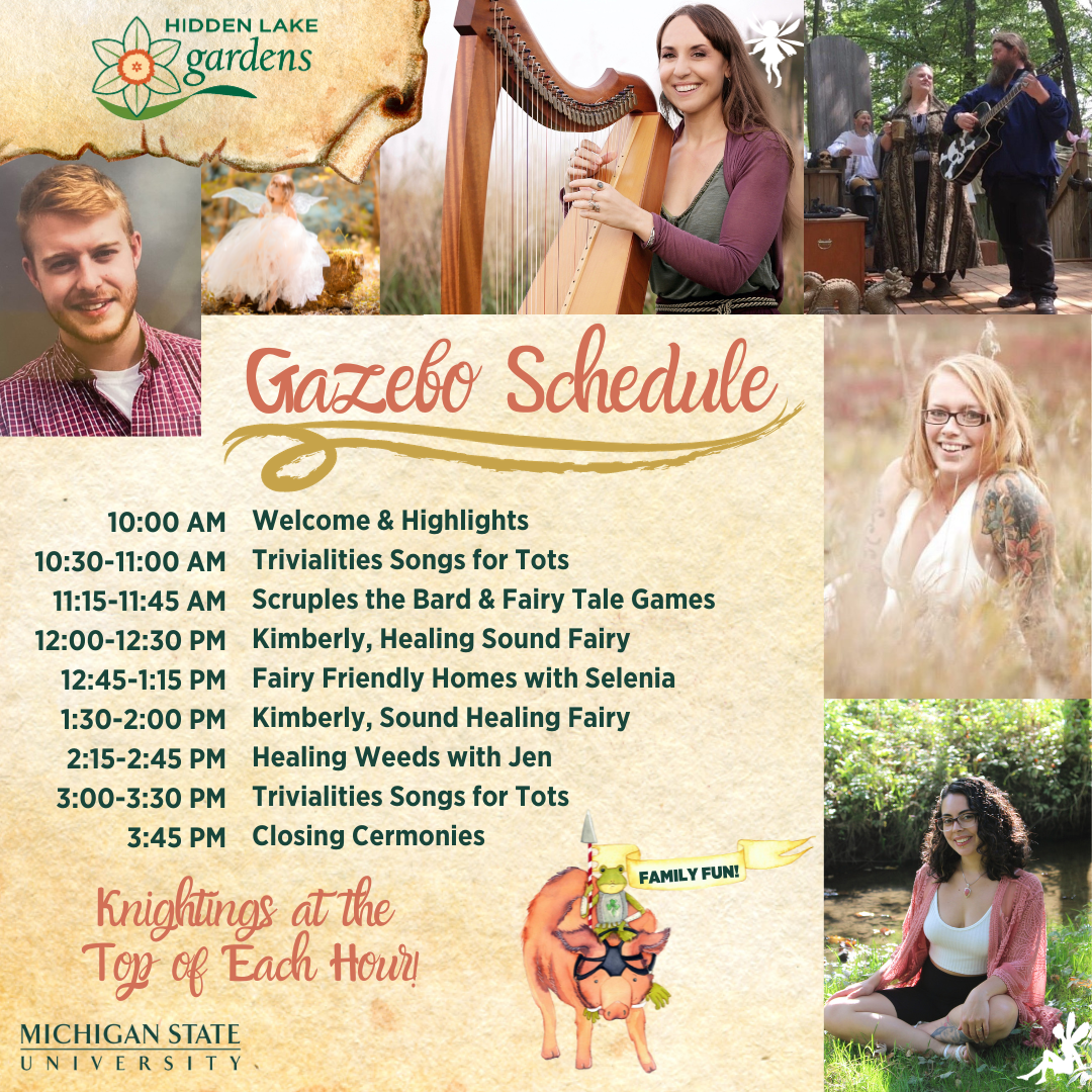 Gazebo schedule detailing acts from 10:00 a.m. to 4:00 p.m.