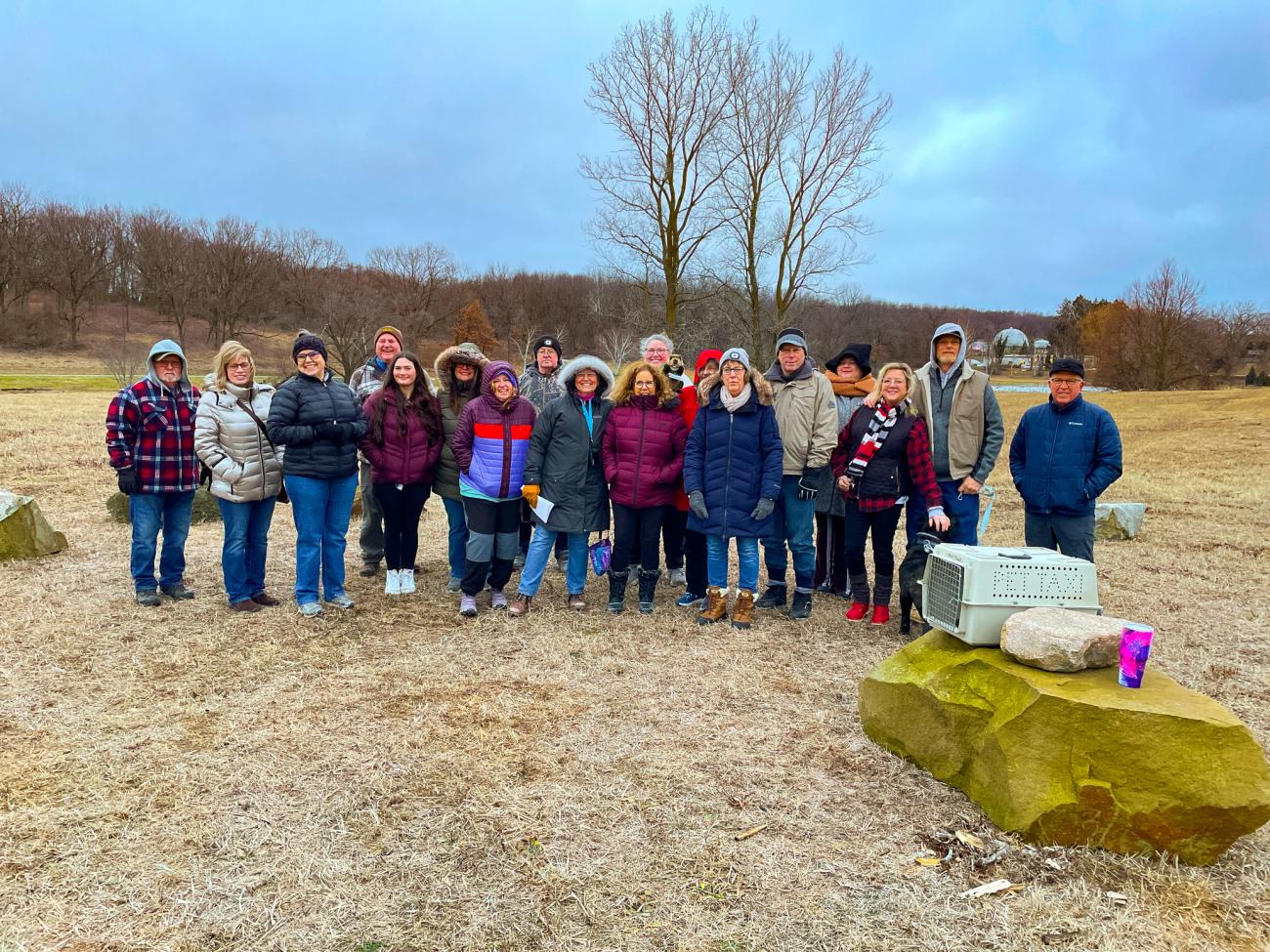 Club members at Sunrise Watch at the Solar Circle, February 2, 2024.