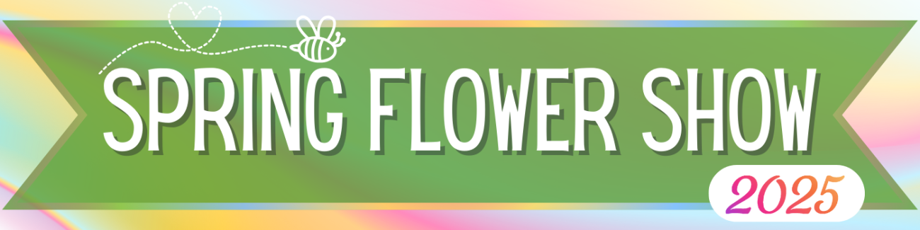 Colorful Spring Flower Show 2025 header.