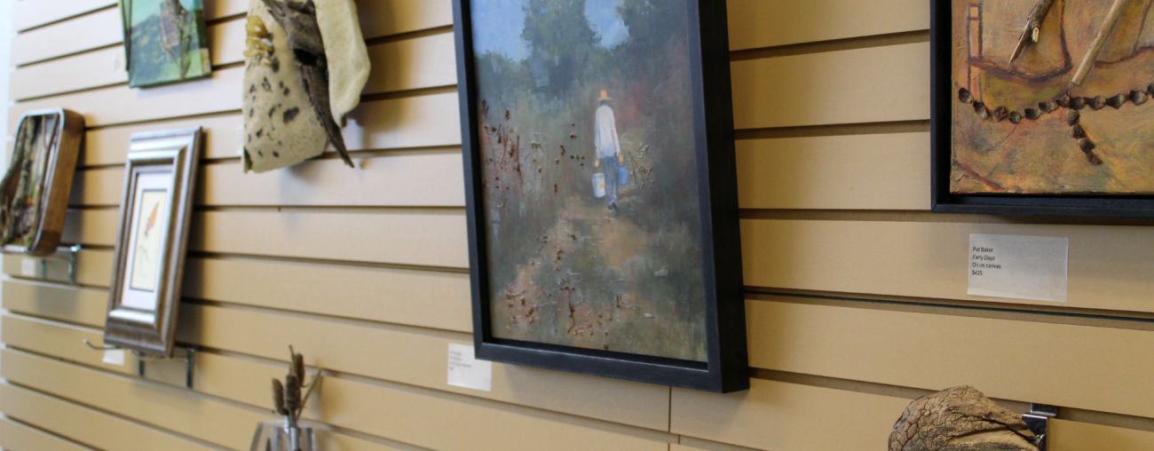 Sample of pieces on display for the 'Rooting Around' exhibition.