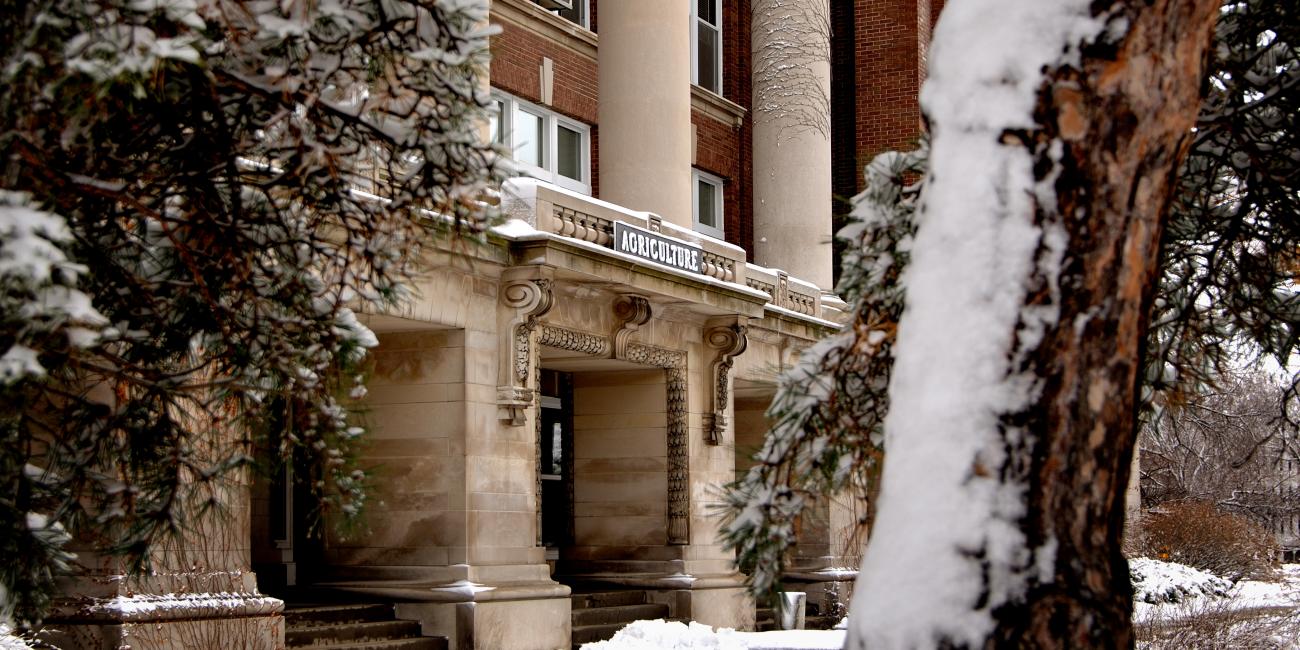 Morrill Agricultural Hall in winter.