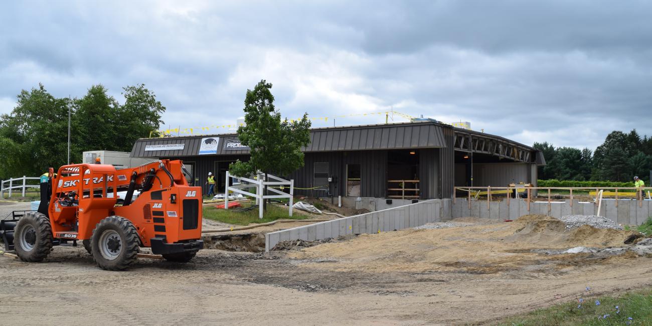 Agri-food innovation facility under construction.