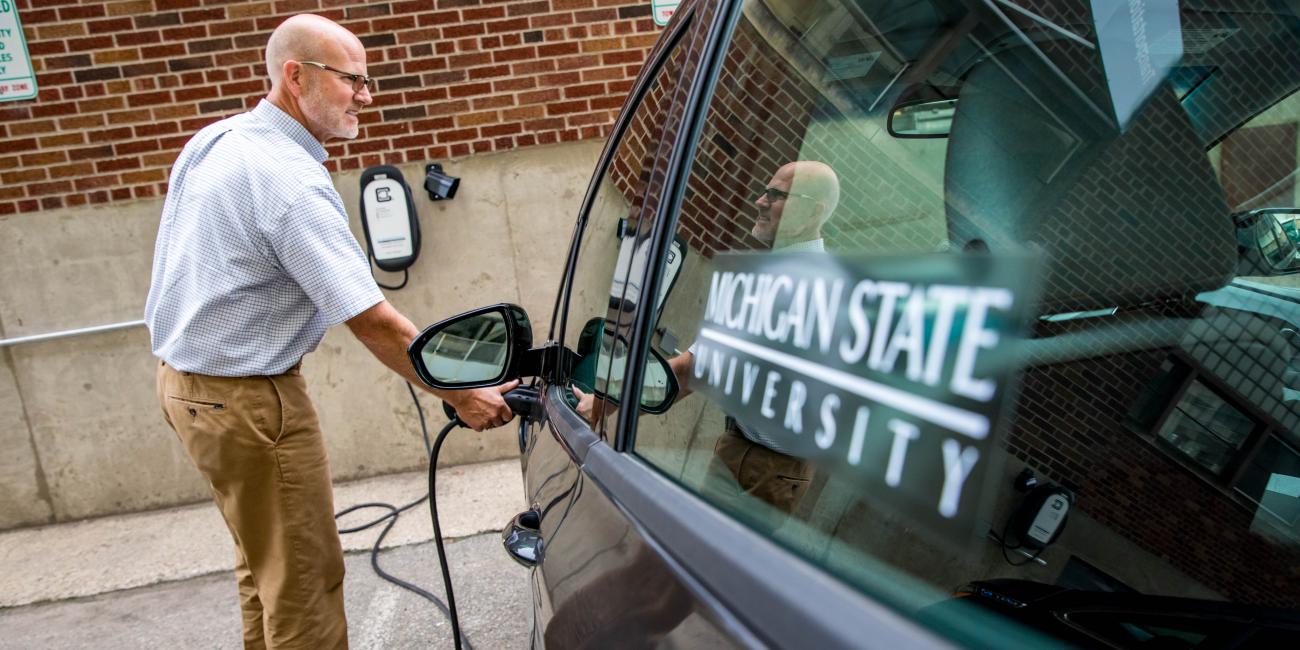 brian watts recharging one of the new chevy bolts