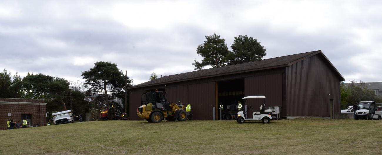 Photo of old riverwater research station buildings