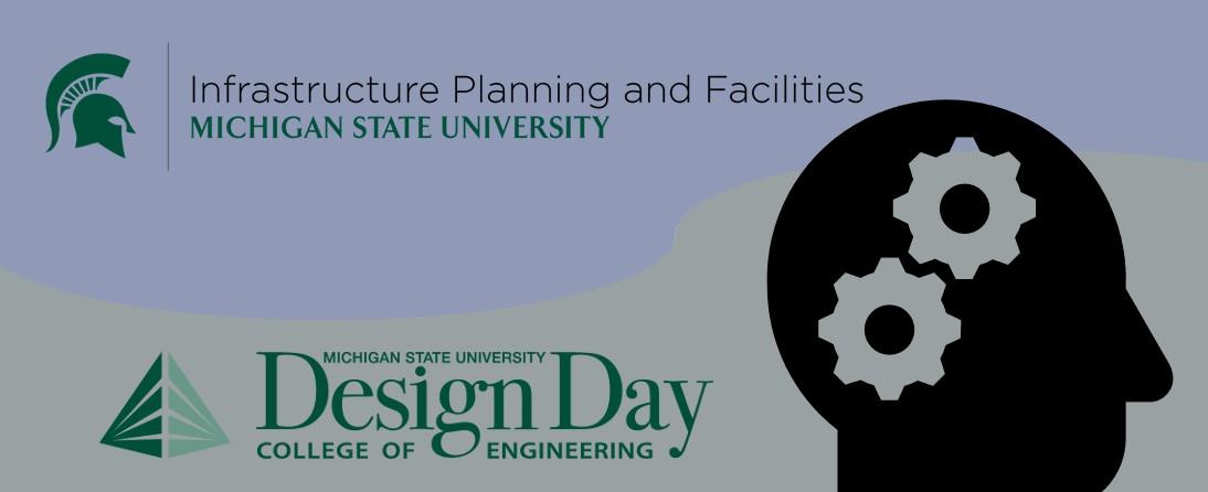Graphic of head with gears inside along with the IPF and Design Day logo