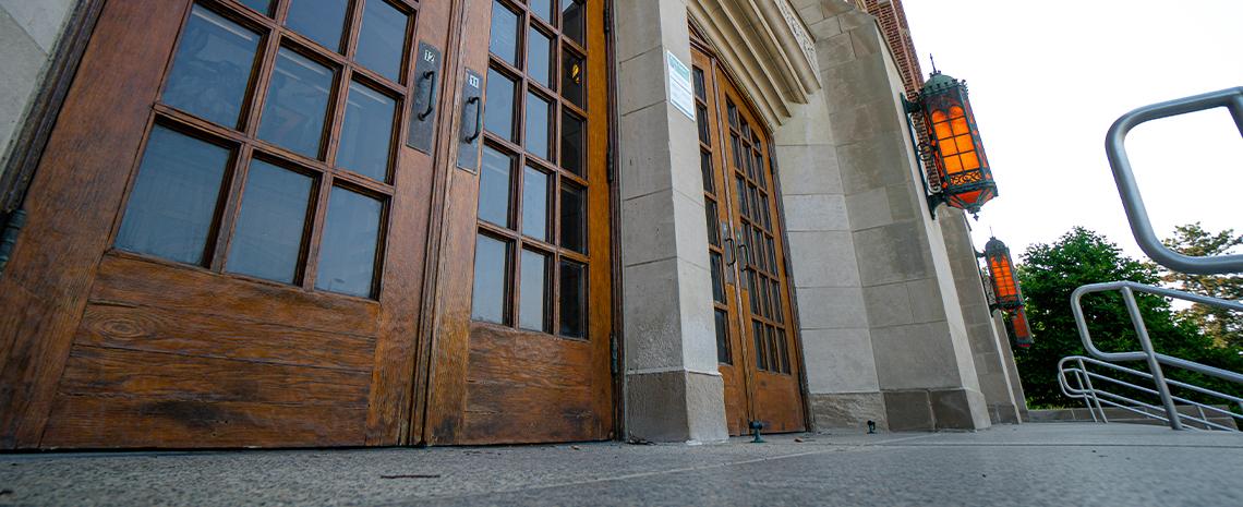 MSU Auditorium doors