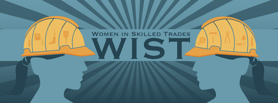 WIST banner with two women in hard hats