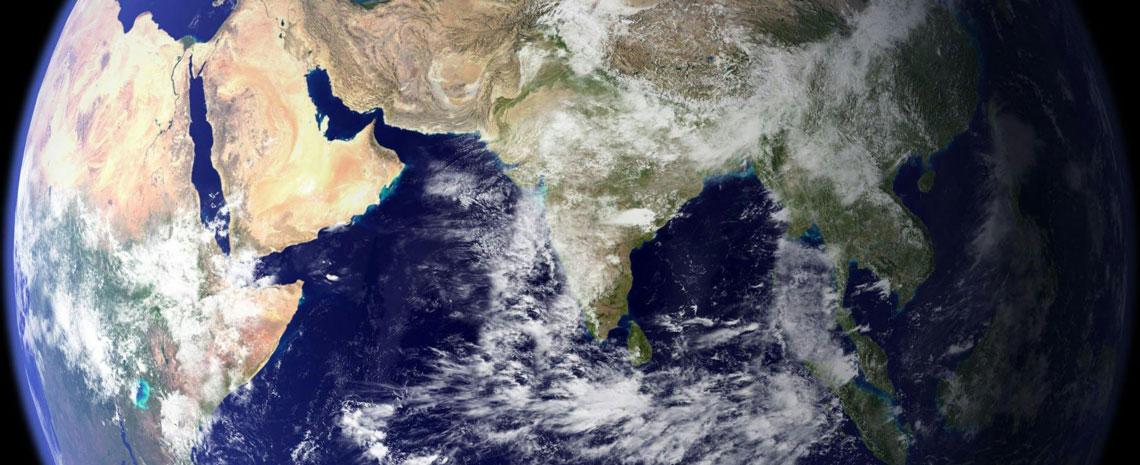 Cross section of Earth from space