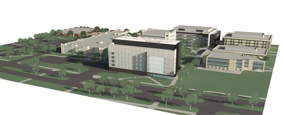 artist rendering of new interdisciplinary science and technology facility