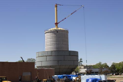 Photo of water tower in construction