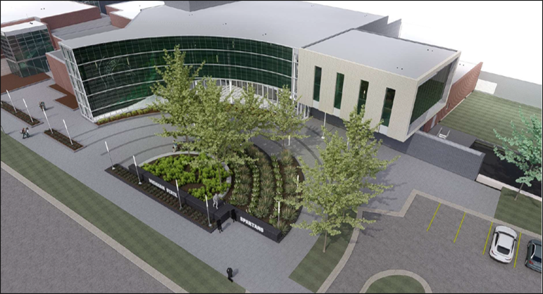 Exterior photo of the football complex