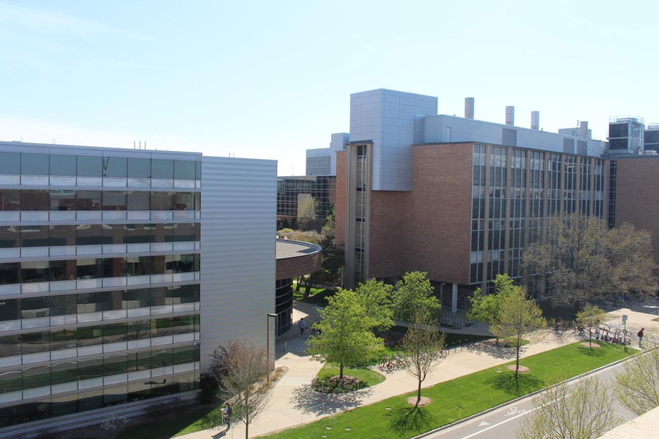 Exterior photo of FRIB and Chemistry Building
