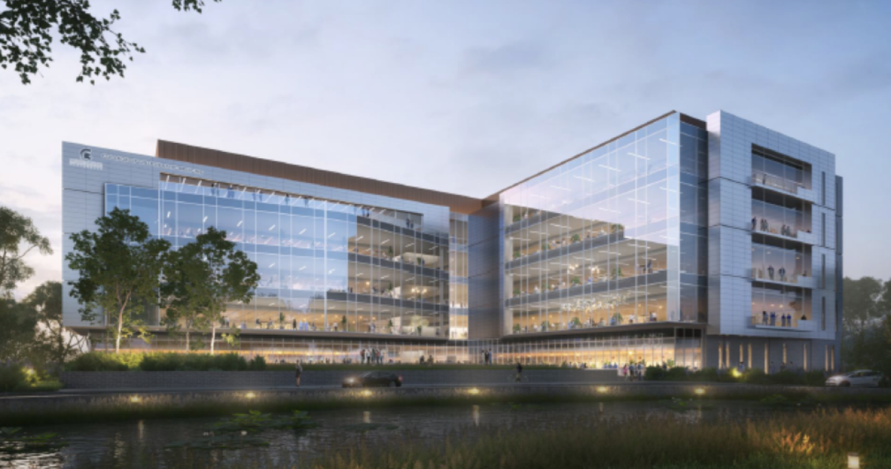 Exterior rendering of building